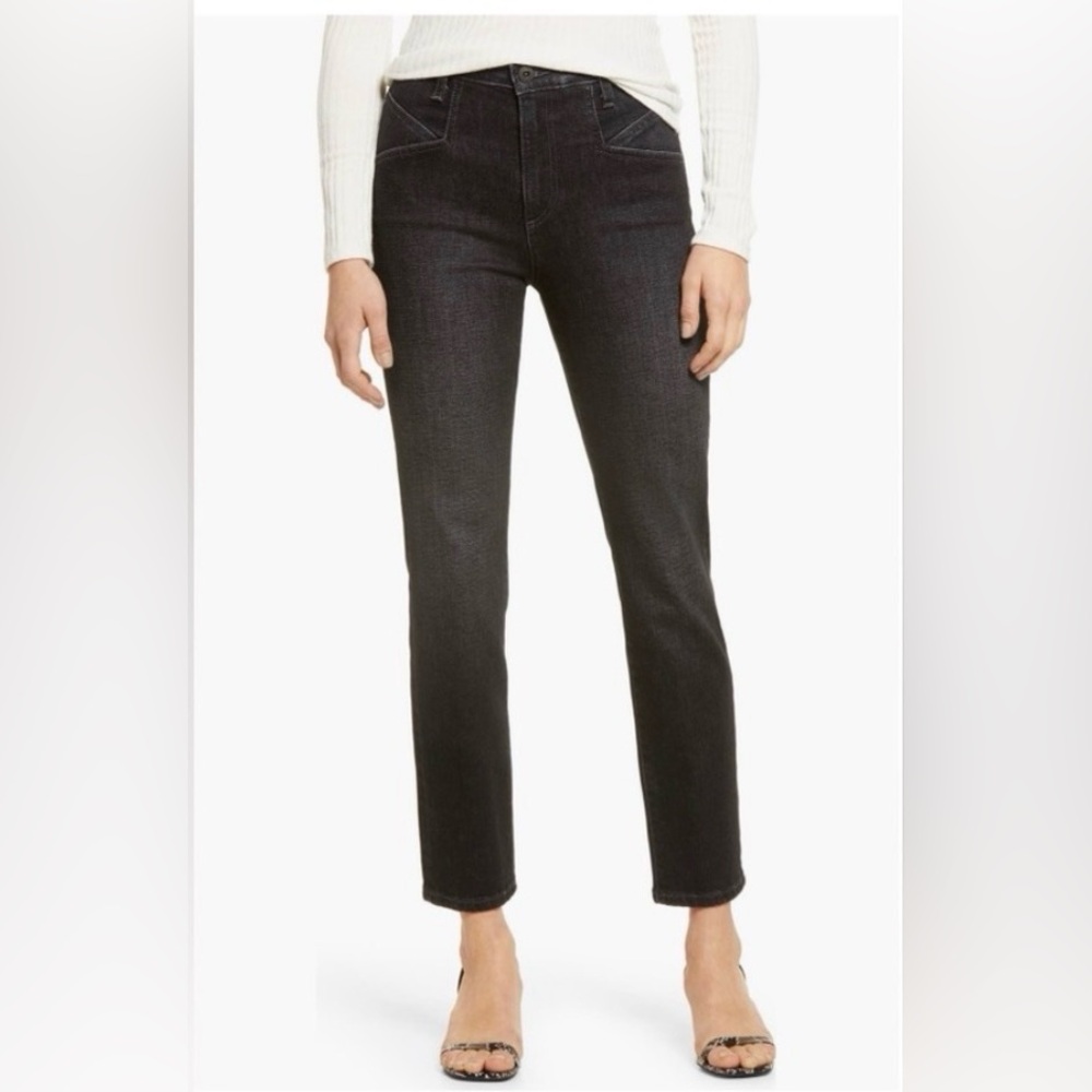 AG Seamed Isabelle High-Rise Straight Crop. No tags but never used.